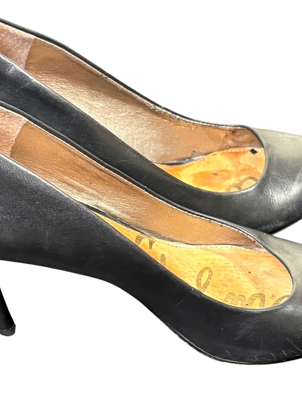 Sam Edelman Size 6 Black Leather Stiletto Pumps Heels - Picture 4 of 5